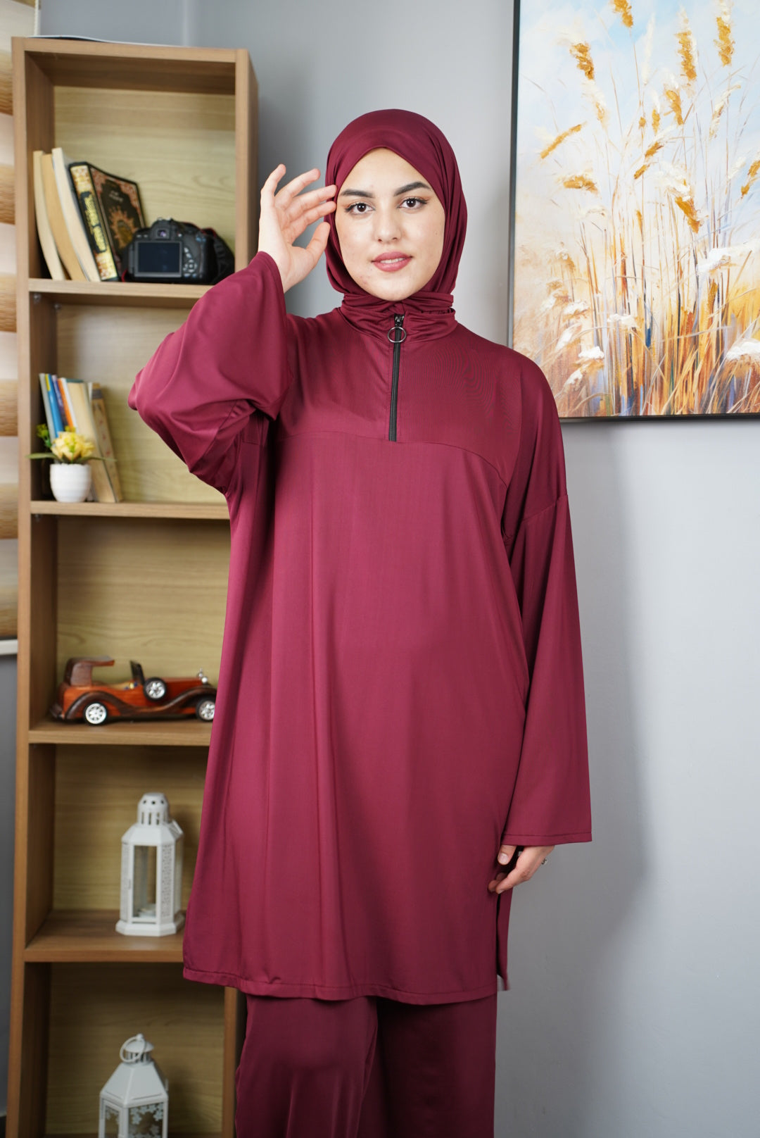 بوركيني نسائي Palmier 3 Pièces | Maillot de Bain Mestour