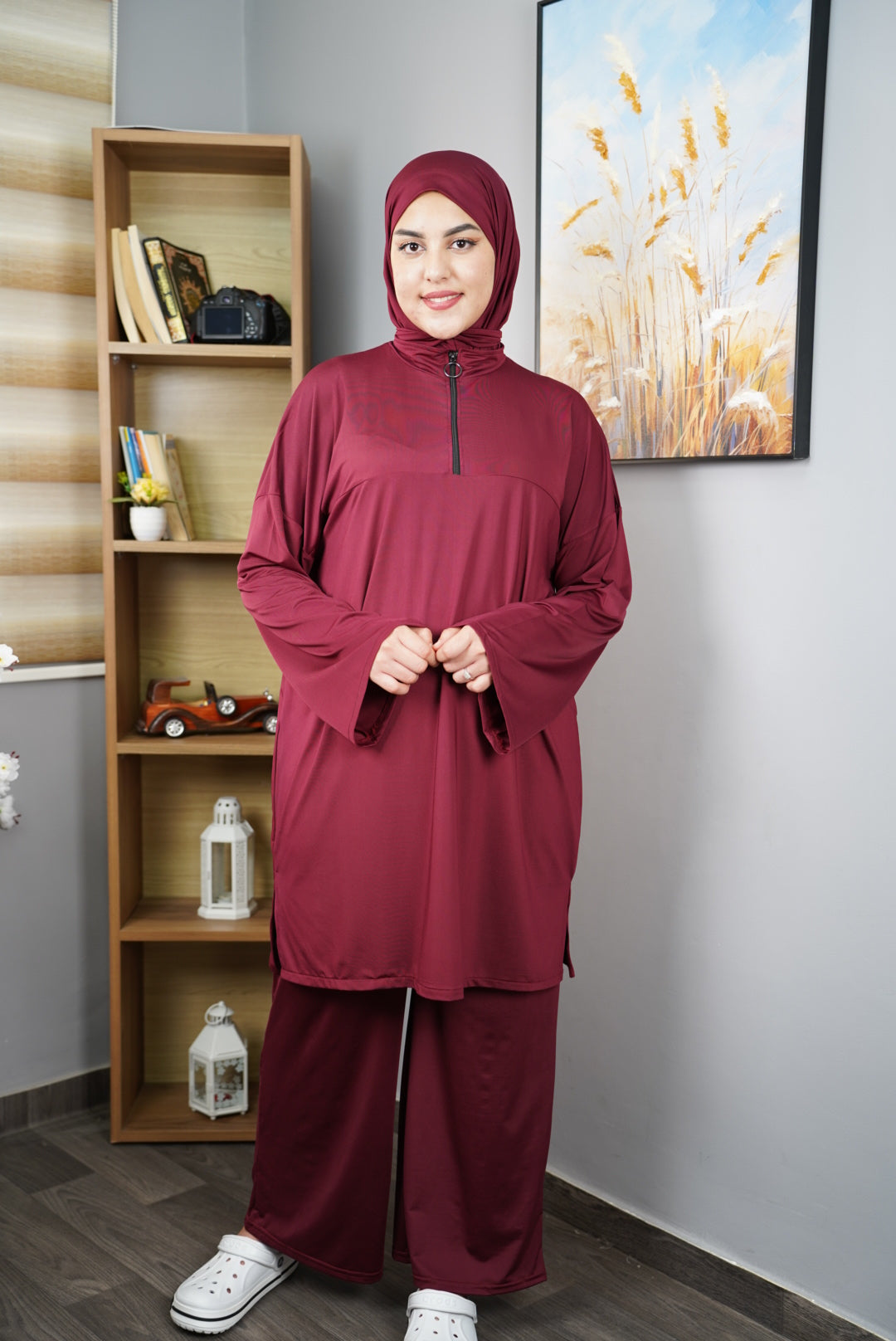 بوركيني نسائي Palmier 3 Pièces | Maillot de Bain Mestour